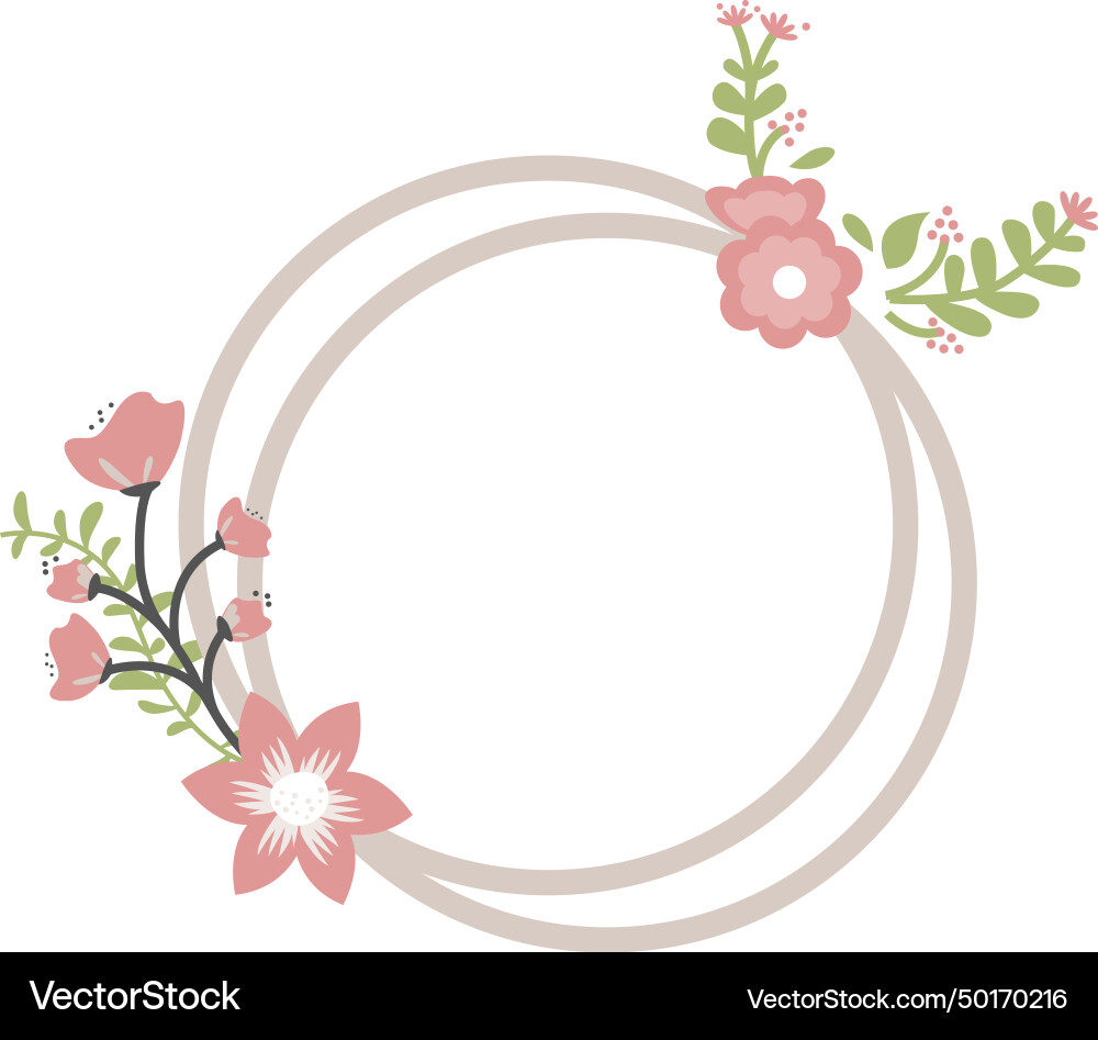 Laurels frames branches with circle borders Laurels frames branches with circle borders Vector Image