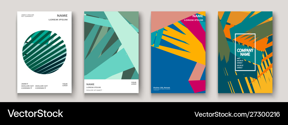 Modern cover collection design abstract retro 90s Modern cover collection design abstract retro 90s vector image