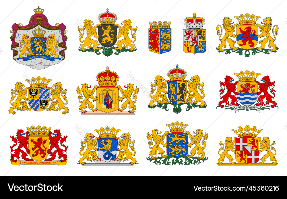 Niederlande Wappen Provinz heraldic Emblem Niederlande Wappen Provinz heraldic Emblem vektorbild
