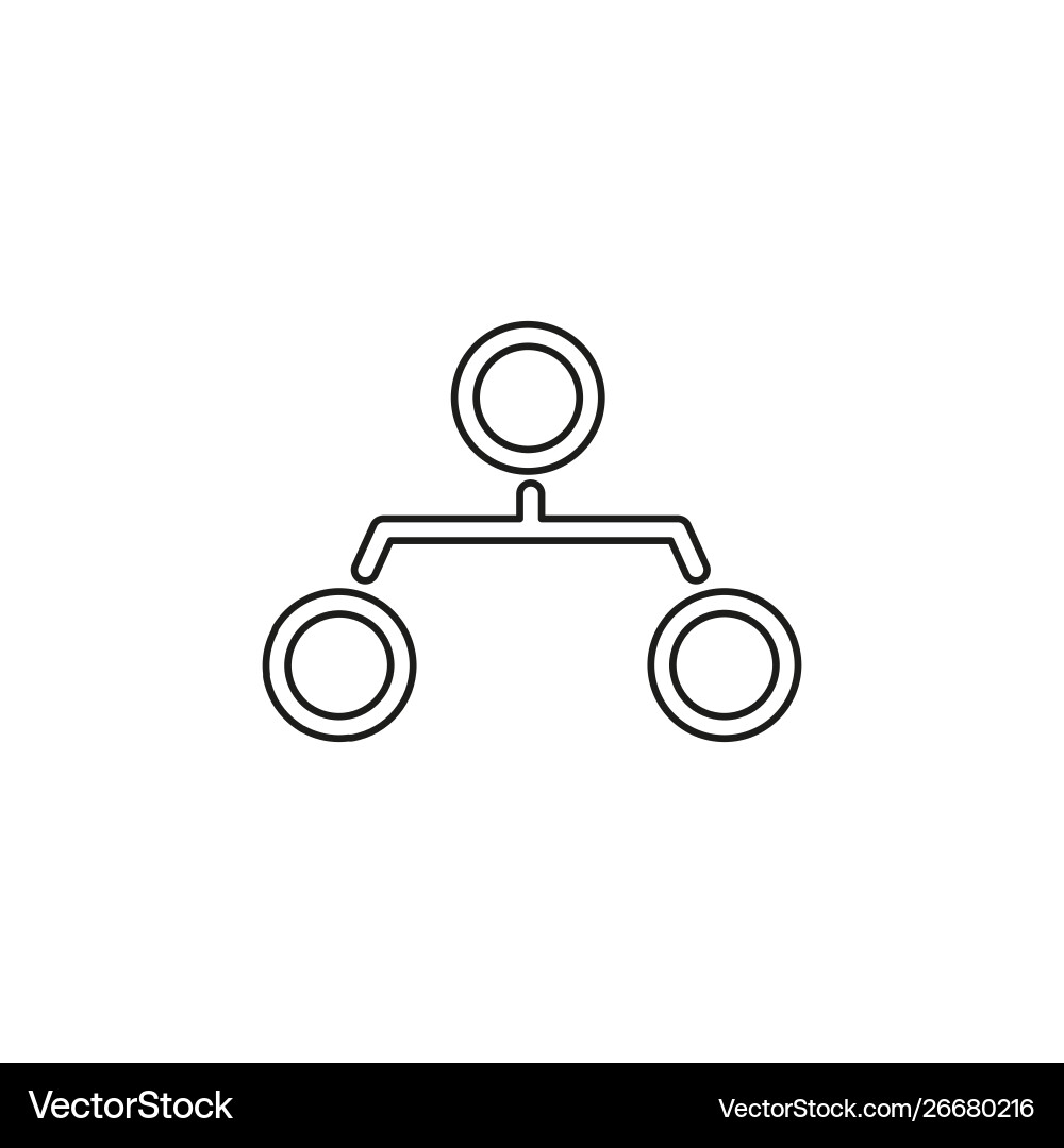 Organization chart icon hierarchy structure graph Vector Image