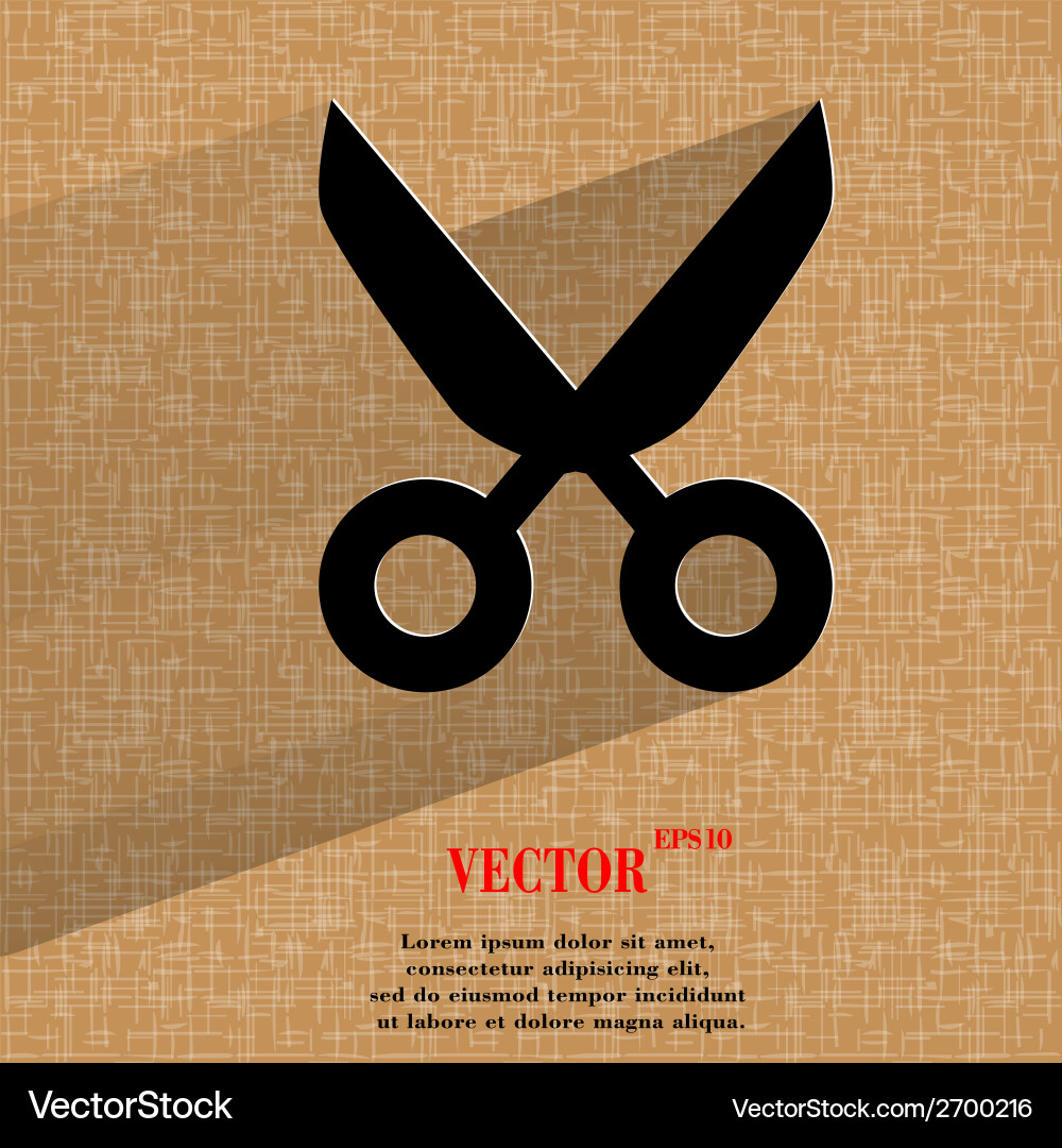 Scissors flat modern web design vector image