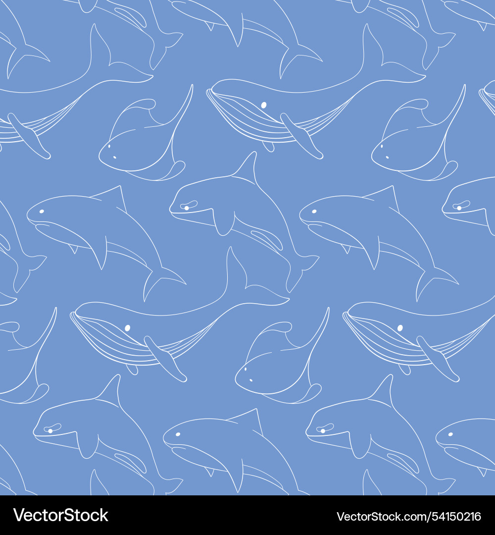 Seamless pattern featuring outline Seamless pattern featuring outline vector image