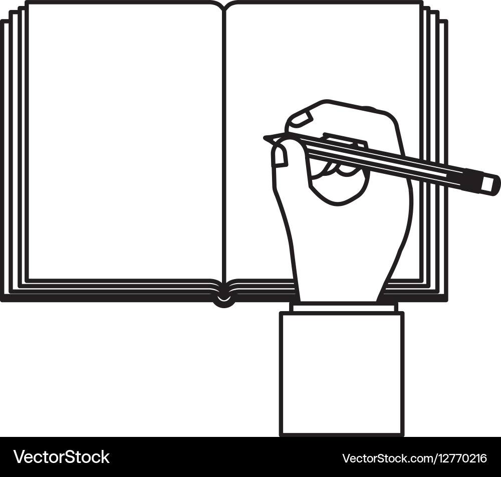 Writing on notebook vector image
