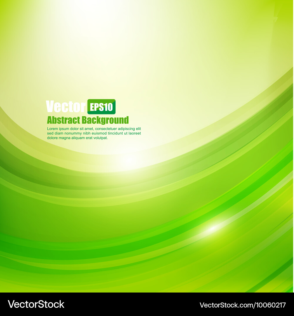 Abstract background light green curve and wave vector image
