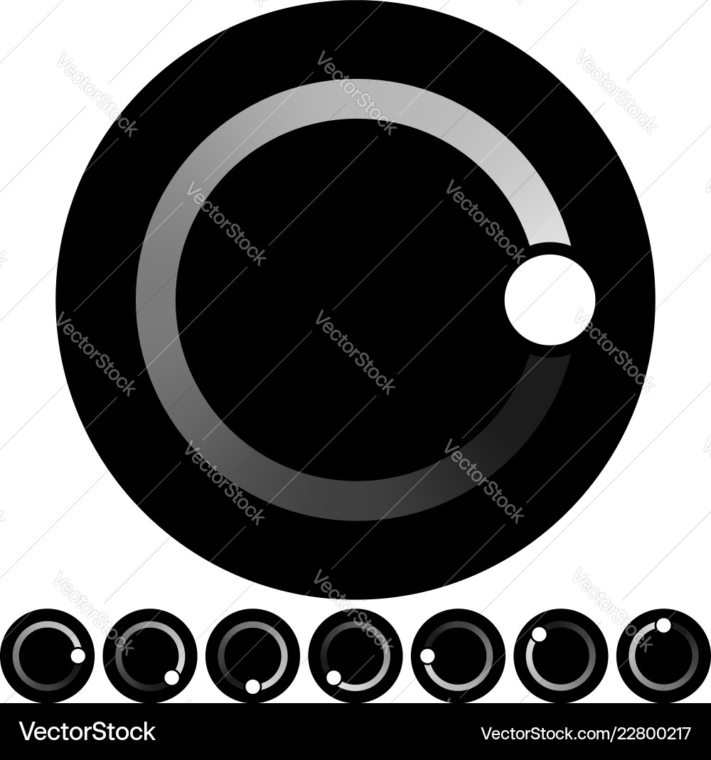 Black and white preolader buffer shape symbol Black and white preolader buffer shape symbol vector image