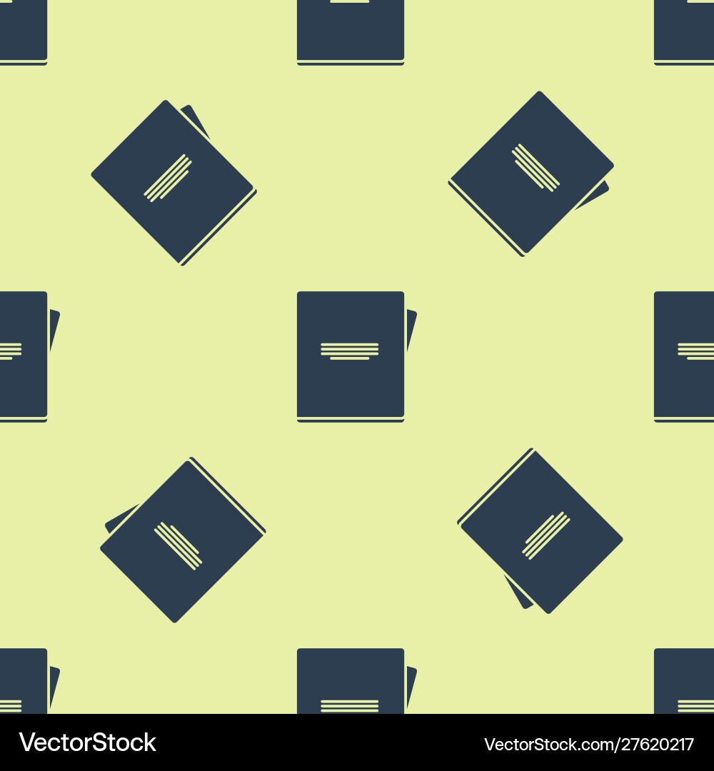 Blue notebook icon isolated seamless pattern Blue notebook icon isolated seamless pattern vector image