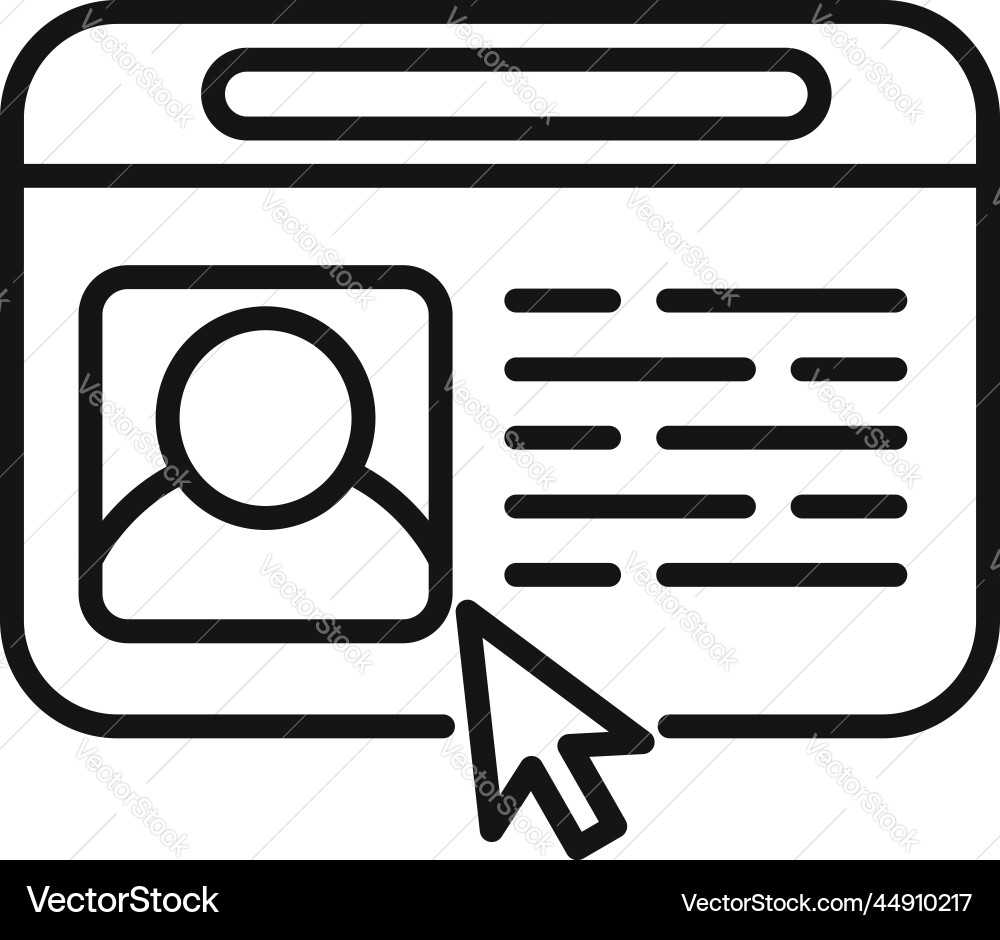 Click mobile icon outline service network Click mobile icon outline service network vector image