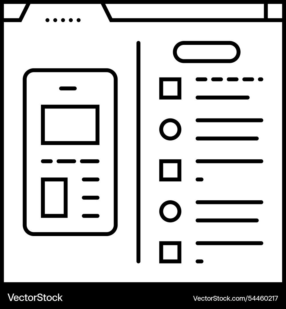 Color accessibility ux ui design line icon Color accessibility ux ui design line icon vector image