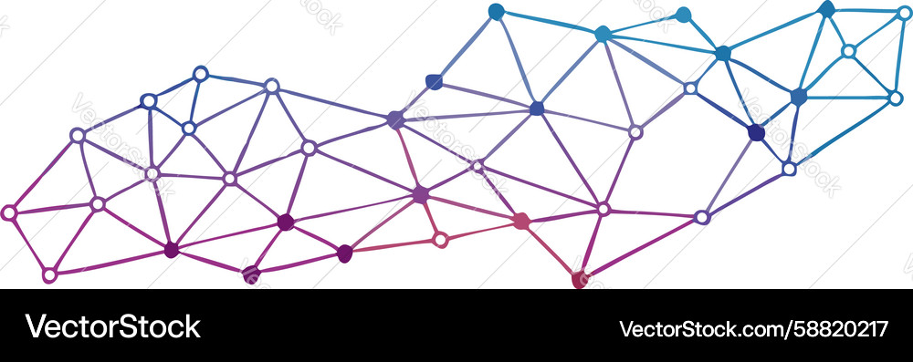 Complex Network of Nodes Vector Image