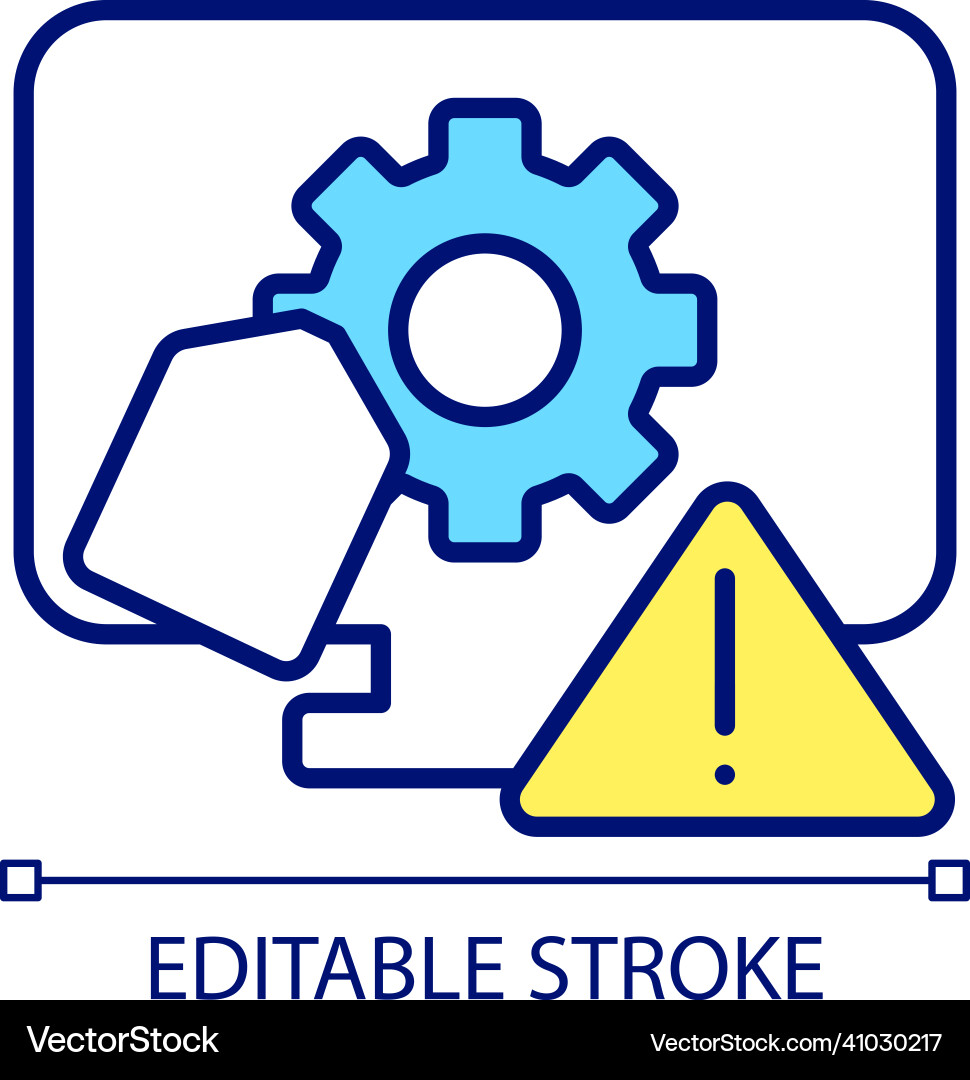 Computer malfunction rgb color icon Computer malfunction rgb color icon vector image