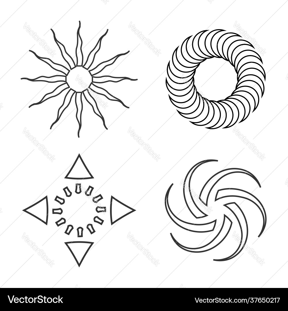 Design elements set vector image