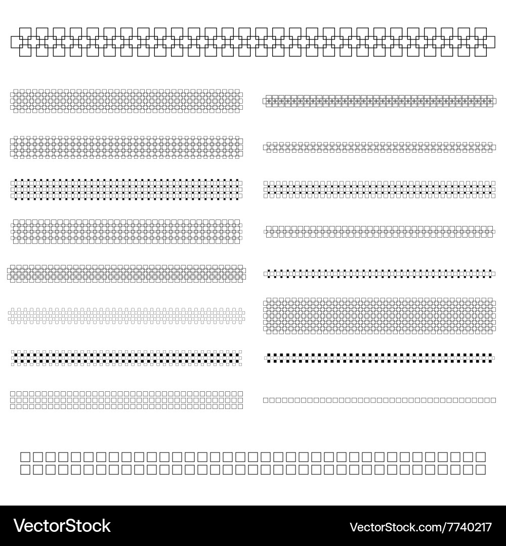 Design elements - text divider line set vector image