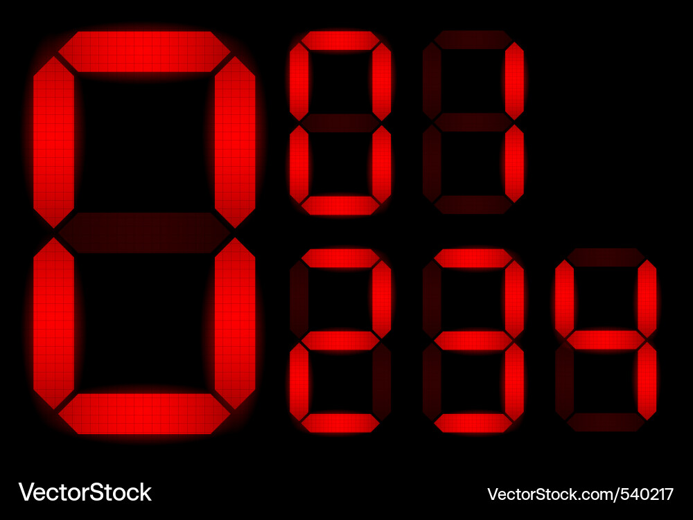 Digital Number Display vector image