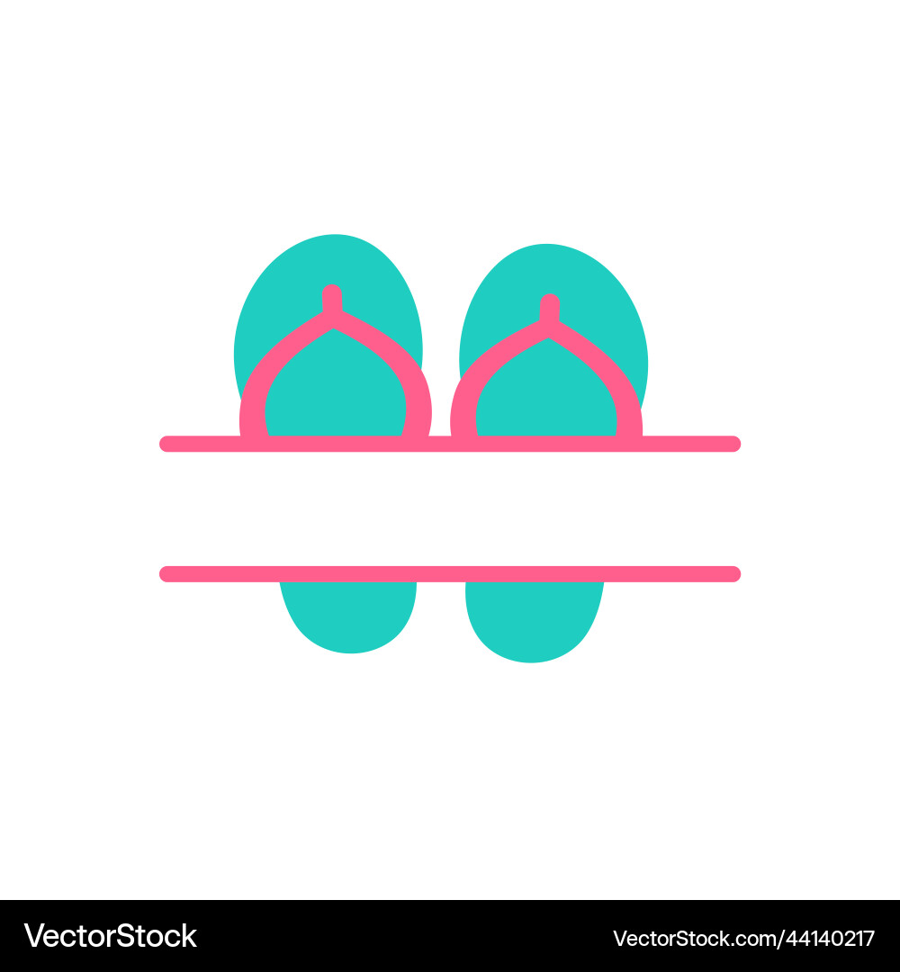 Flip flops set design isolate on white background Flip flops set design isolate on white background Vector Image