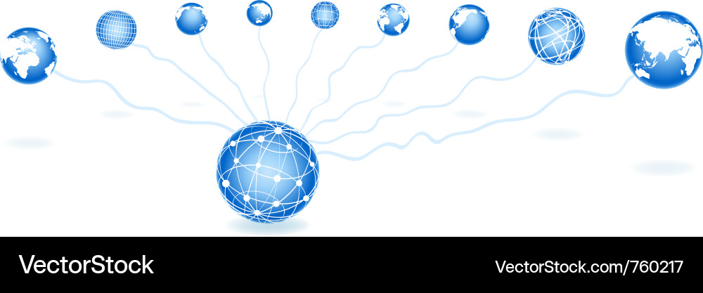 Global control center Vector Image