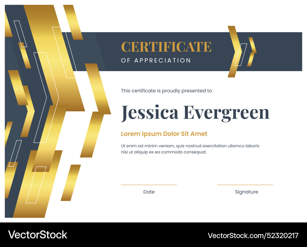 Gradient certificate template Vector Image