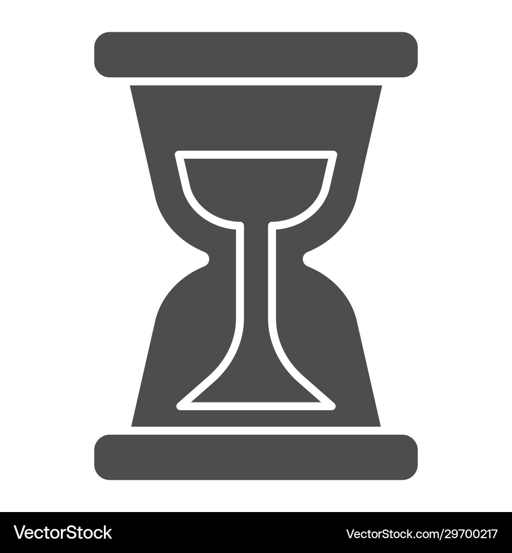 Hourglass Solid Icon - Zeitmessung Vektorbild