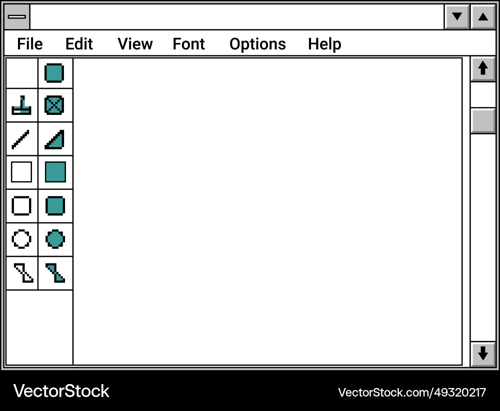 Interface paint drawing application for computer Interface paint drawing application for computer vector image