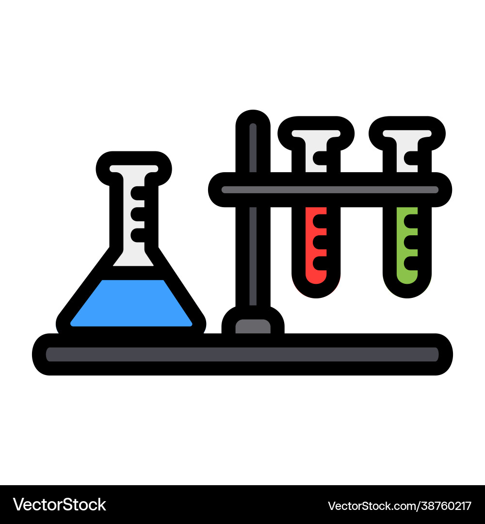 Laboratory icon in filled line style for any Vector Image