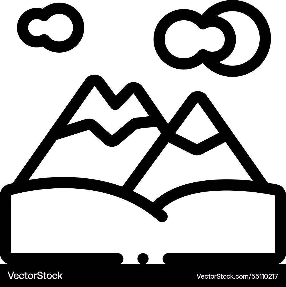 Mouse ears icon thin linear style design isolated Mouse ears icon thin linear style design isolated vector image