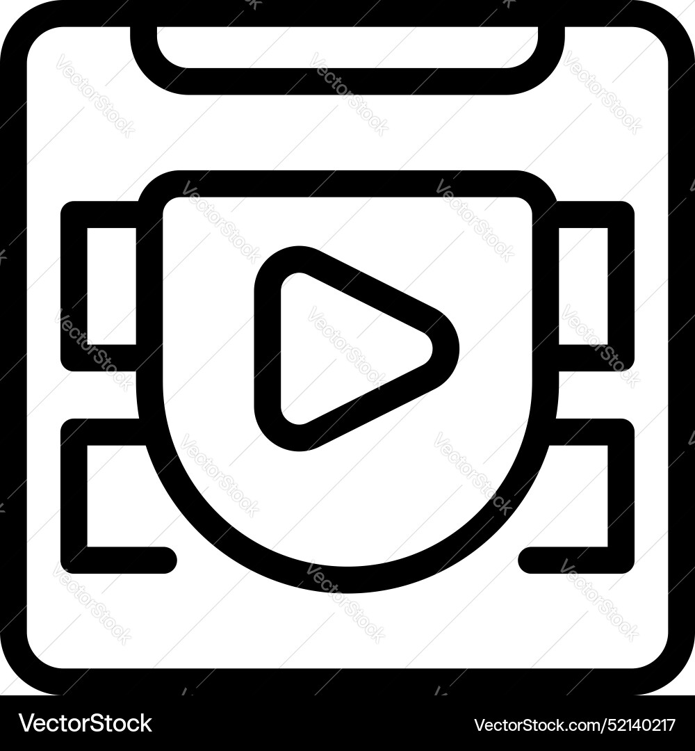 Music player interface showing play button Music player interface showing play button vector image
