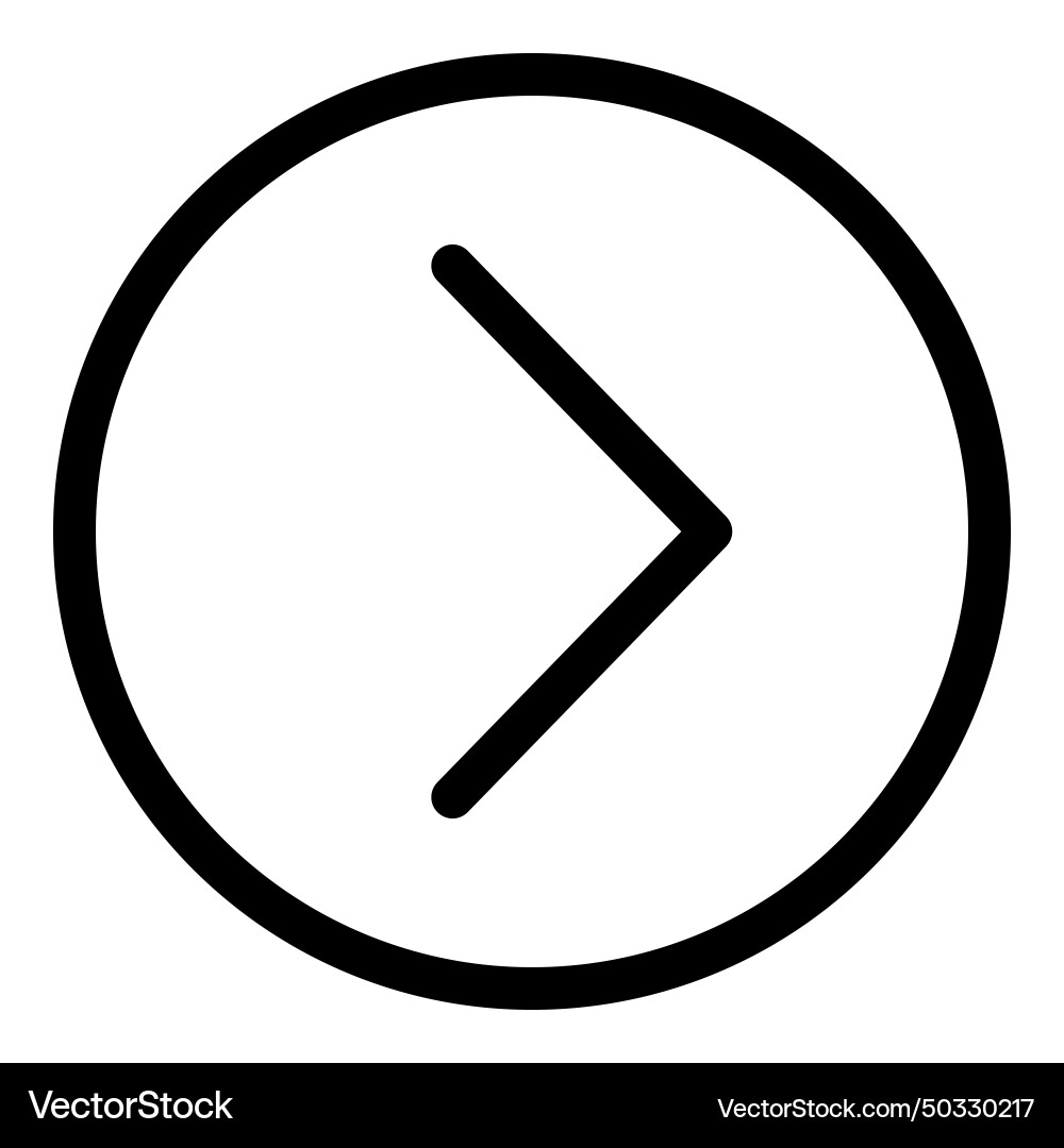 Next button flat icon isolated on white background Next button flat icon isolated on white background vector image