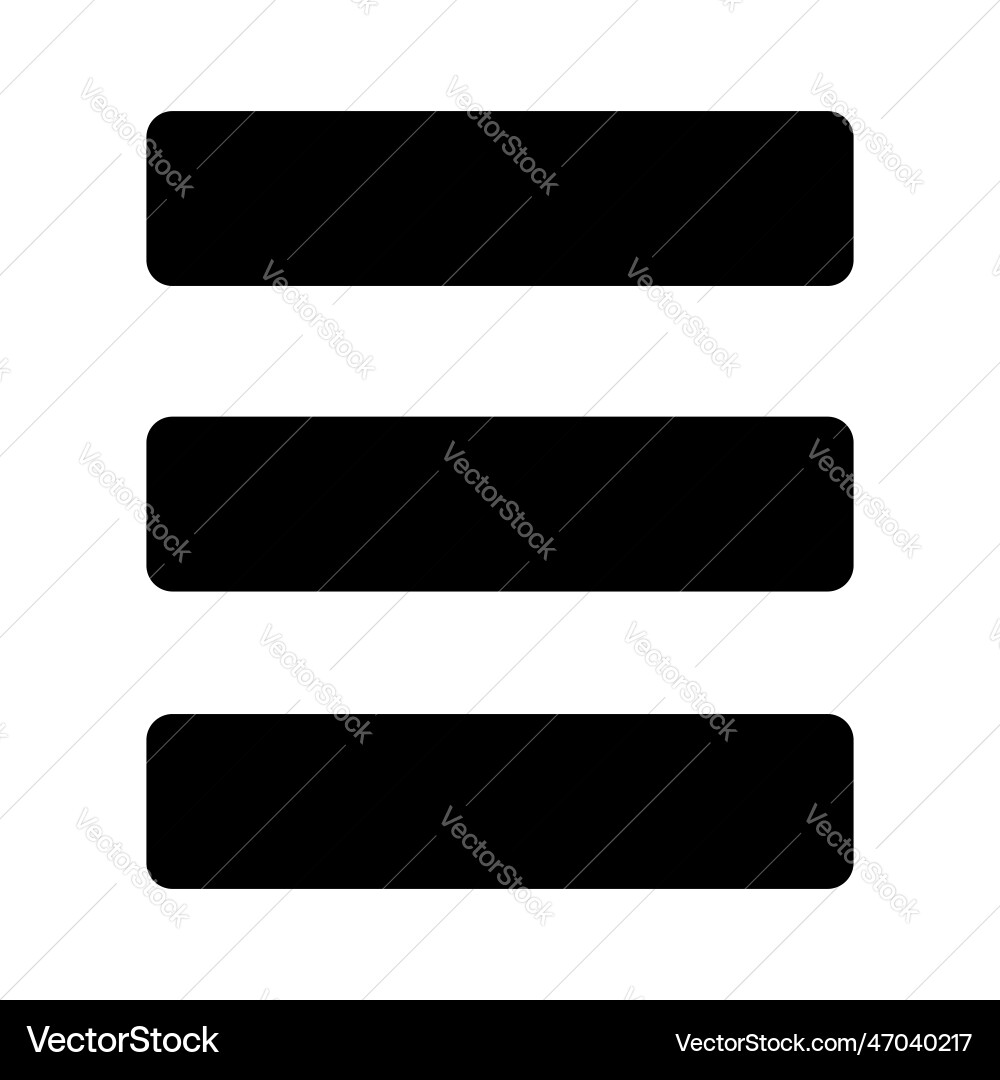 Option menu user interface black icon button vector image