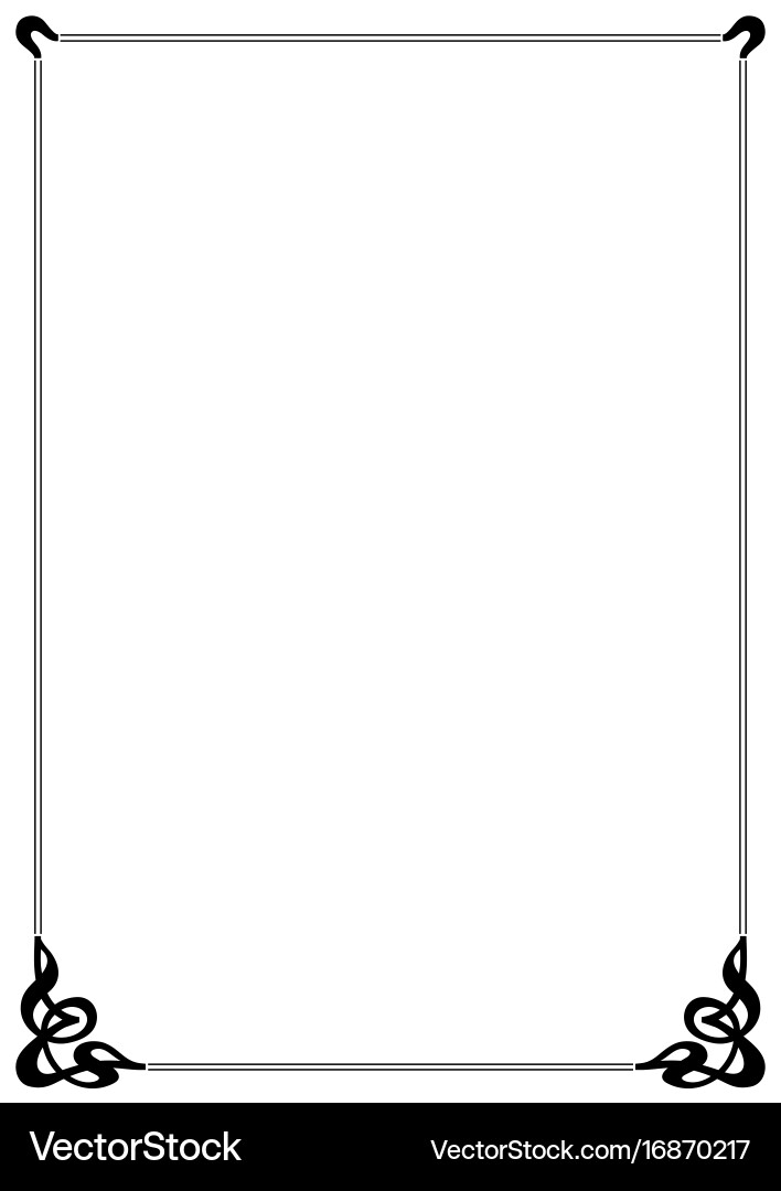 Page border a4 design for project vector image