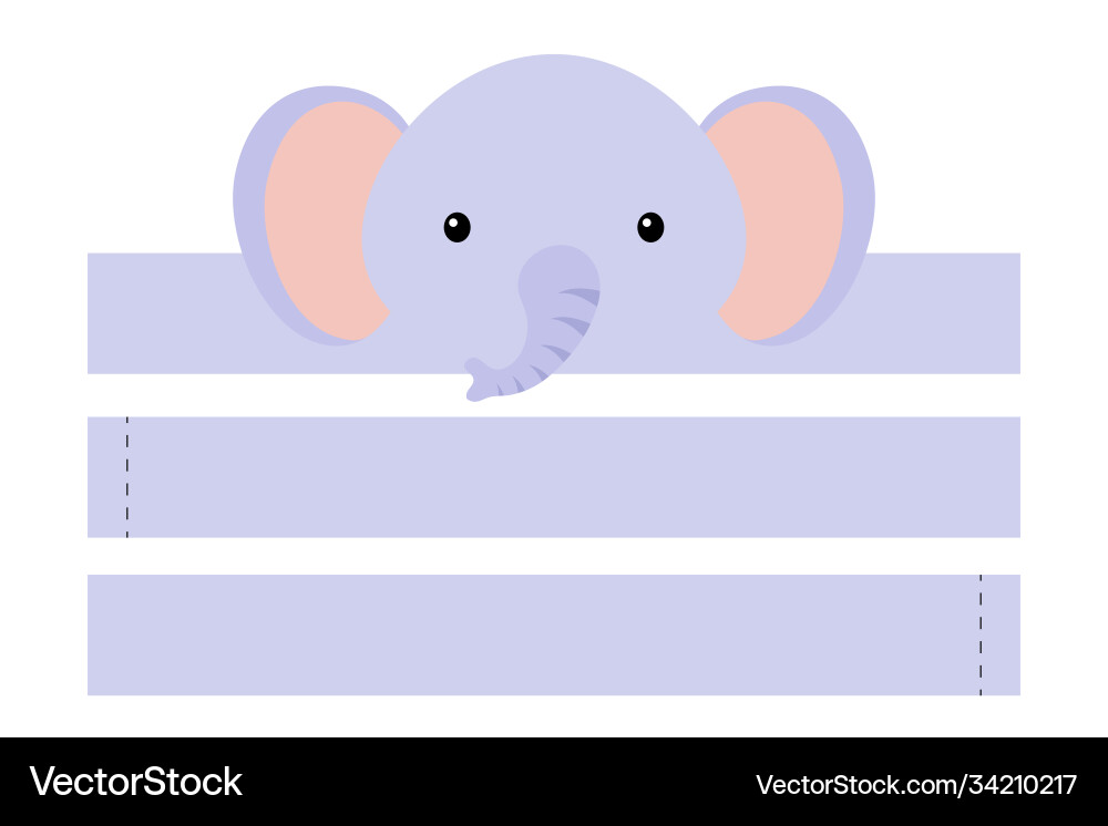 printable-elephant-paper-hat-party-crown-die-cut-vector-image for Free Printable Elephant Cut Out Printable elephant paper hat party crown die cut Vector Image for Free Printable Elephant Cut Out
