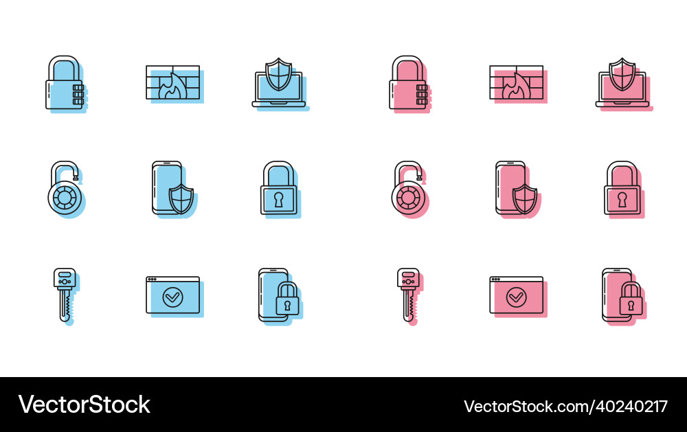 Set line key secure your site with https ssl Set line key secure your site with https ssl vector image