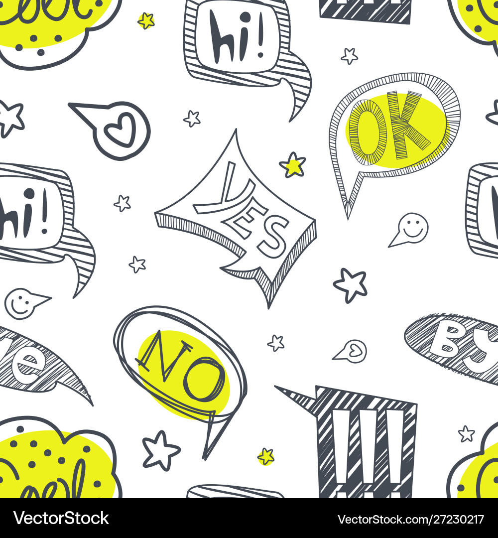 Speech bubbles seamless pattern with different Speech bubbles seamless pattern with different vector image