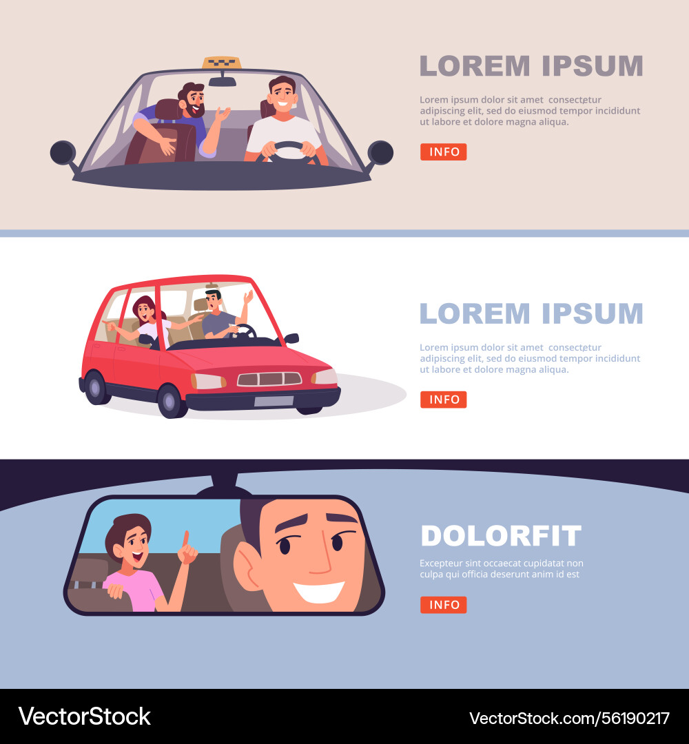 Talk in car characters talking with driver Talk in car characters talking with driver vector image