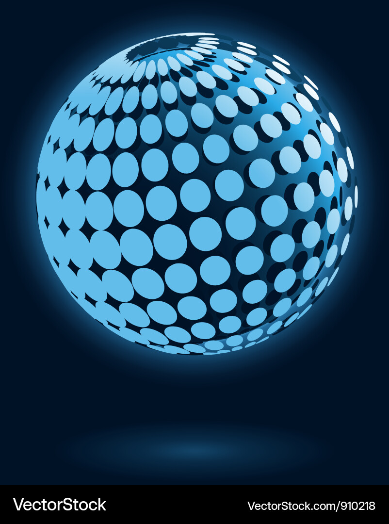 Abstract Globe Halftone Icon Vector Image