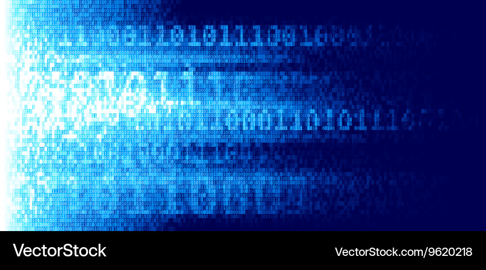 Abstract techno background with binary code vector image