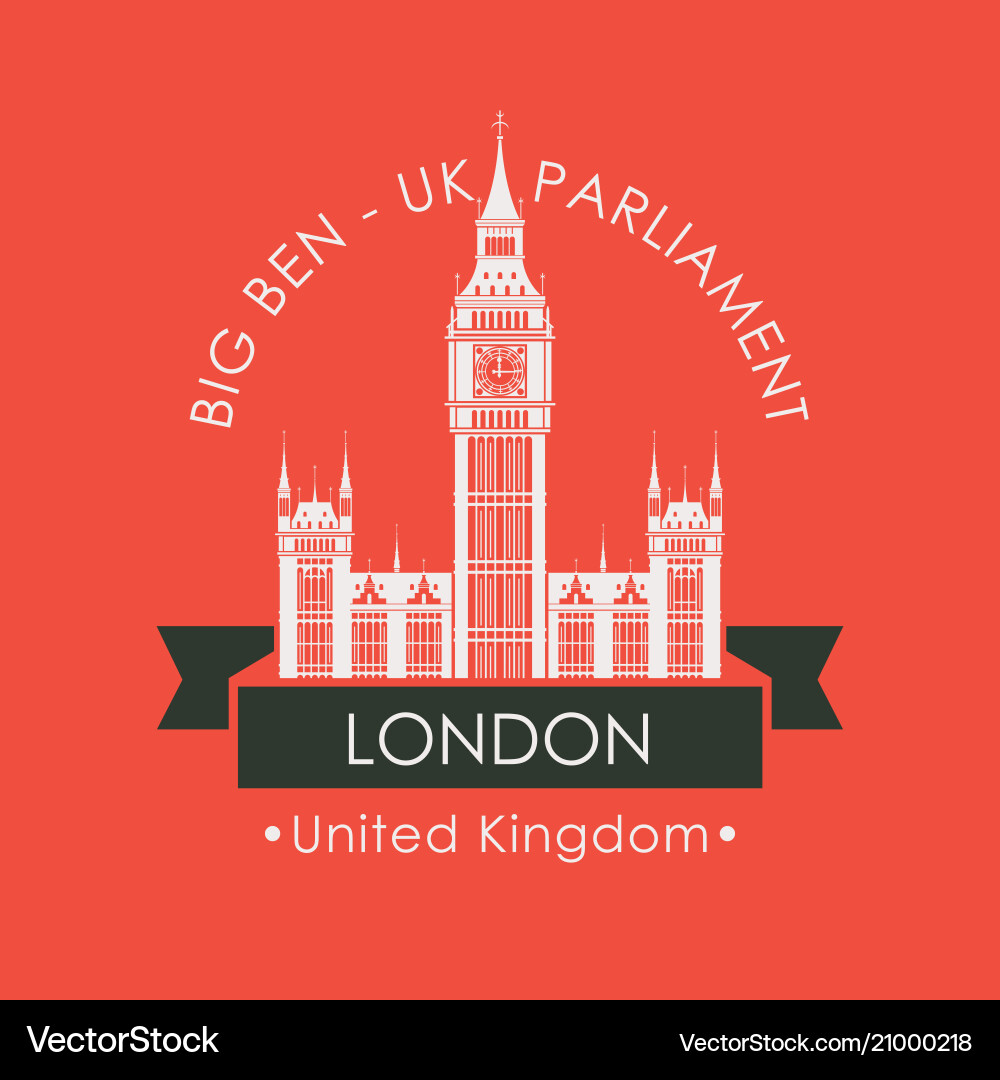 Banner with big ben in london united kingdom uk Banner with big ben in london united kingdom uk vector image