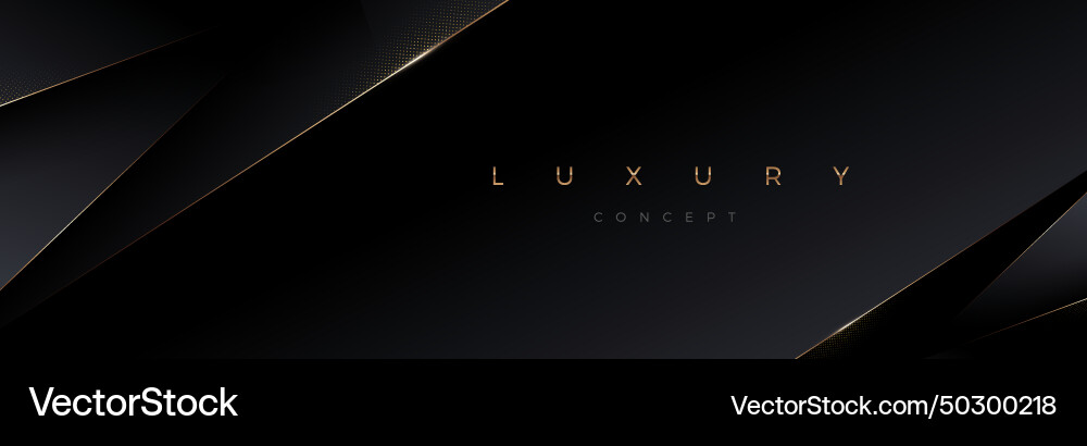 Black background with layered abstract shape vector image