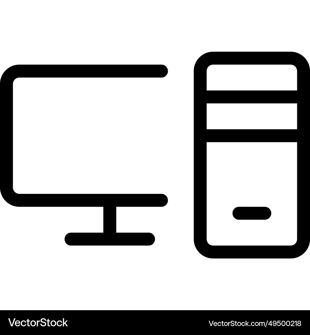 Crucial hardware for processing data in computers vector image