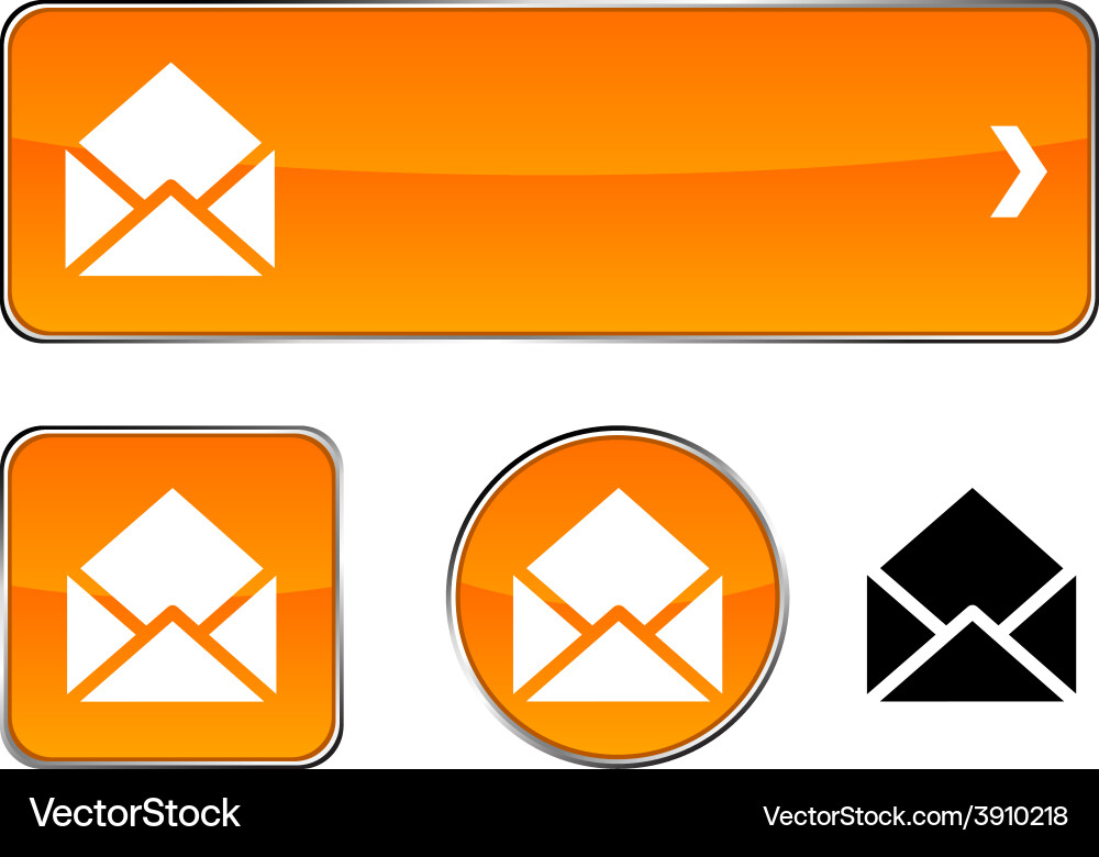 E-mail button set vector image