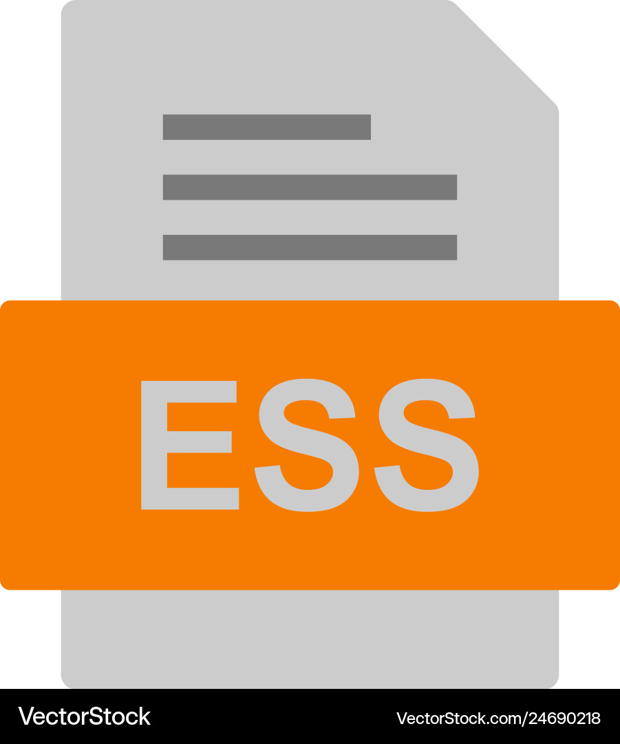 Ess file document icon vector image
