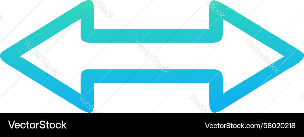 Gradient Double Arrow Flow Vector Image