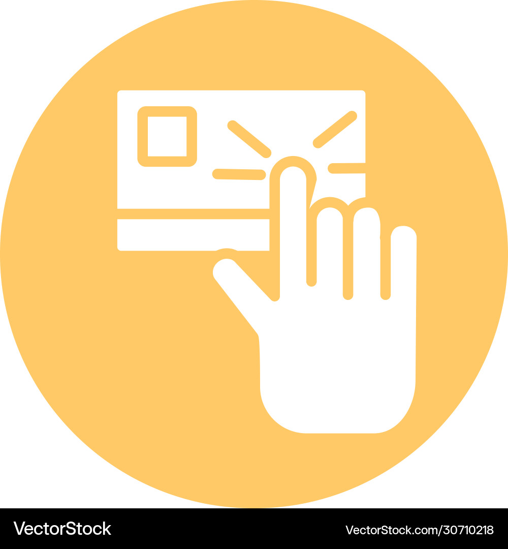 Hand index credit card block style icon Vector Image