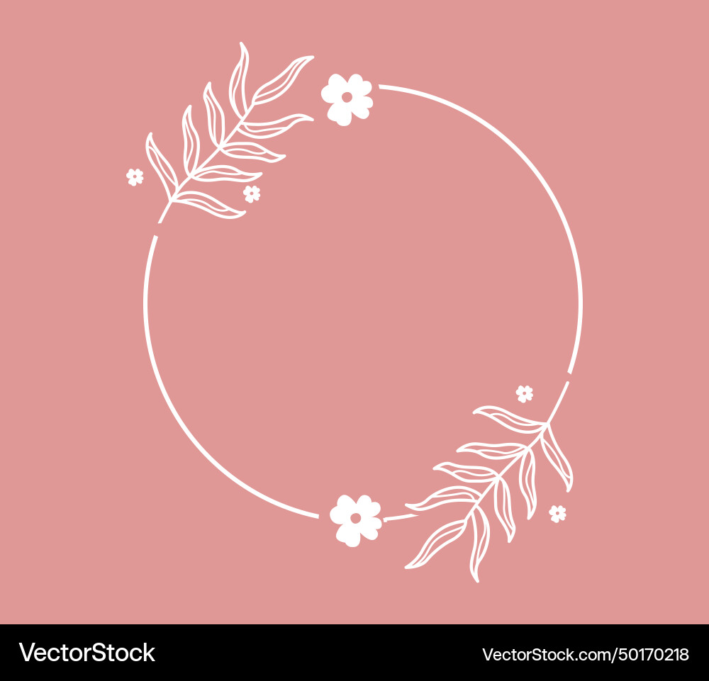 Laurels frames branches with circle borders Laurels frames branches with circle borders Vector Image