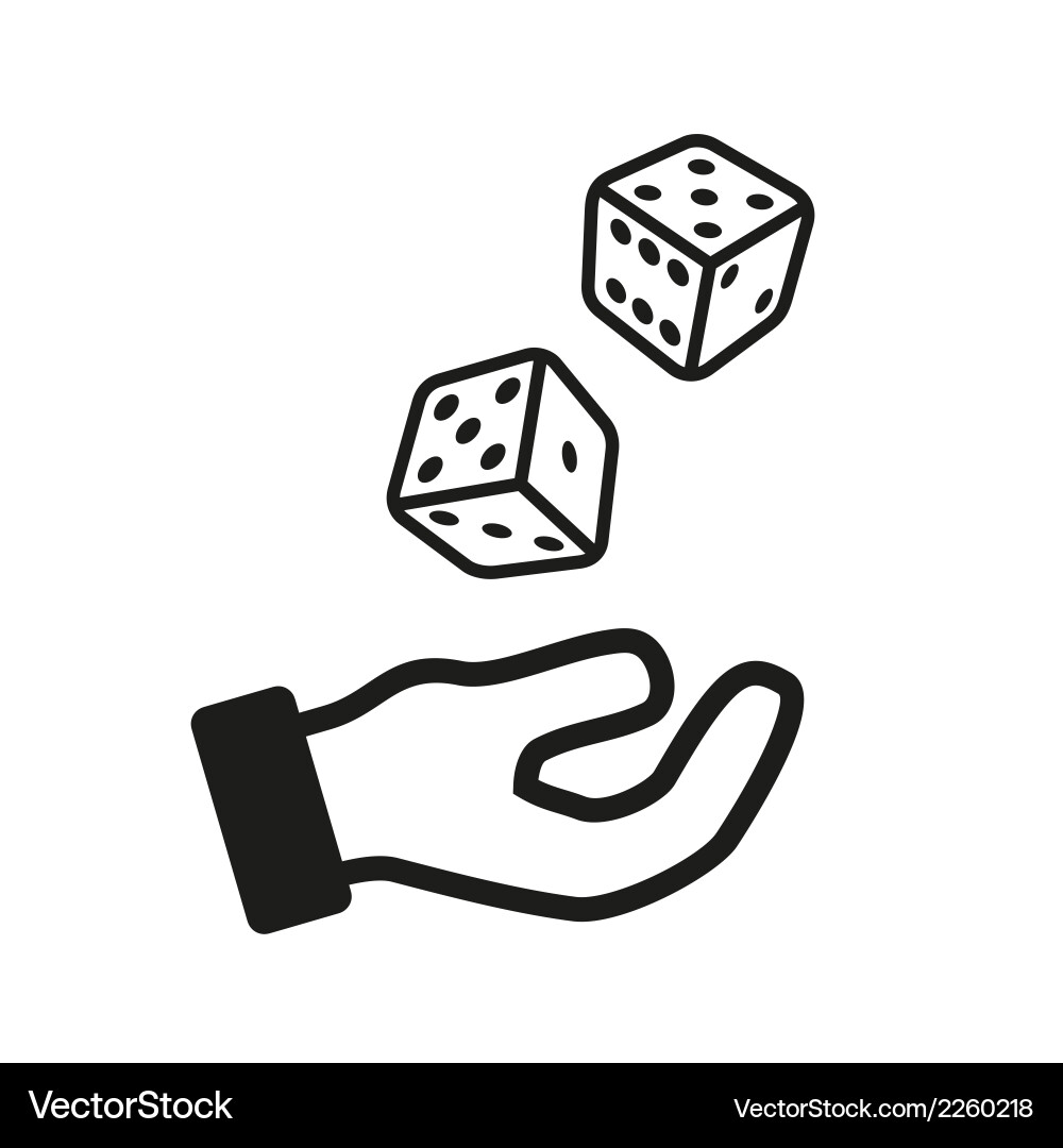 Man Rolling Dice - Isolated vector image