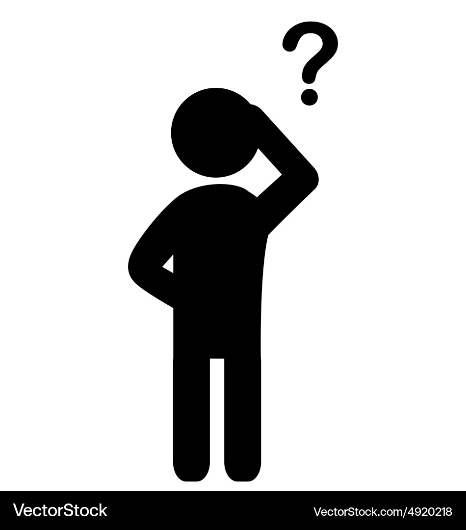 Man with Question Mark Icon vector image
