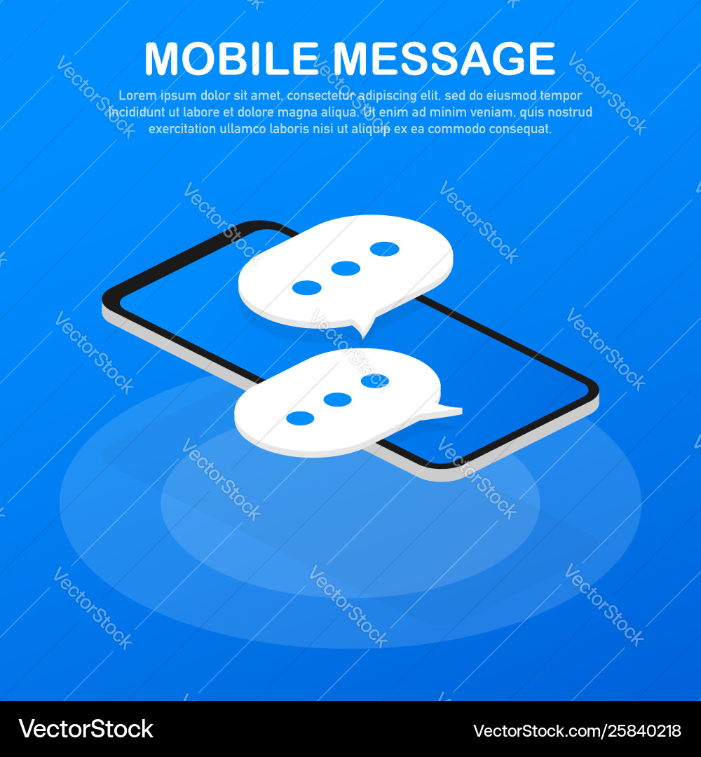 Mobile message usage for e-mail newsletters web Mobile message usage for e-mail newsletters web Vector Image