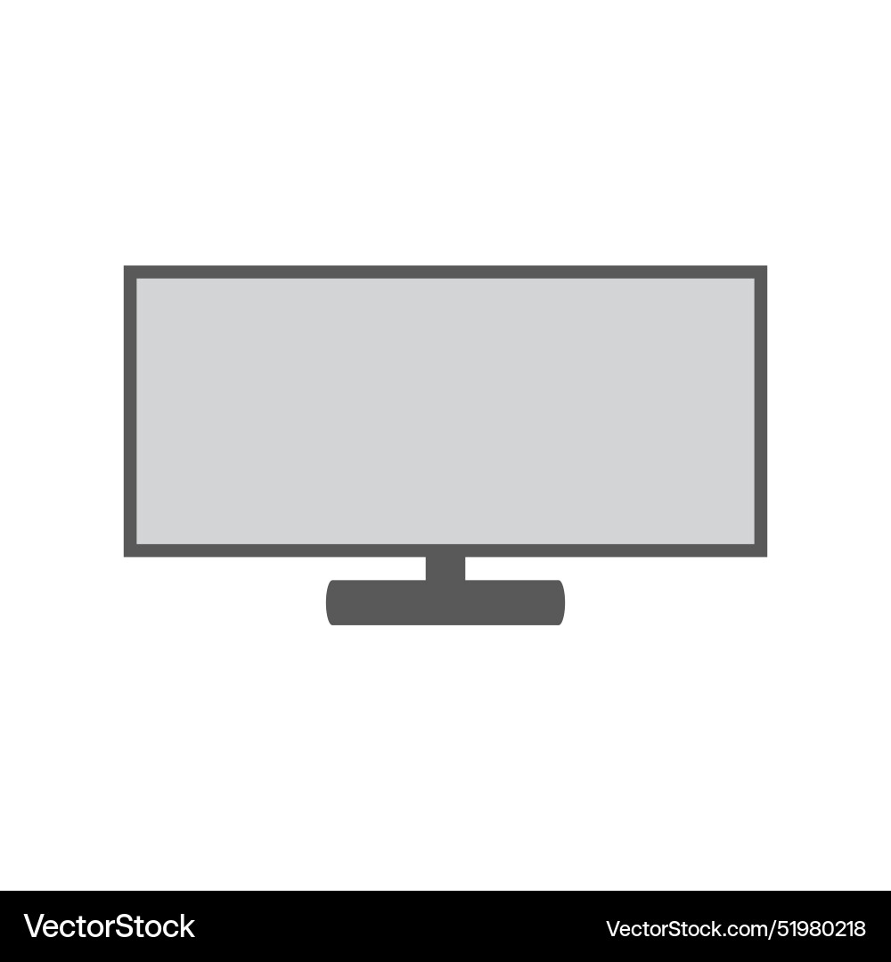 Monitor icon in flat style with background vector image