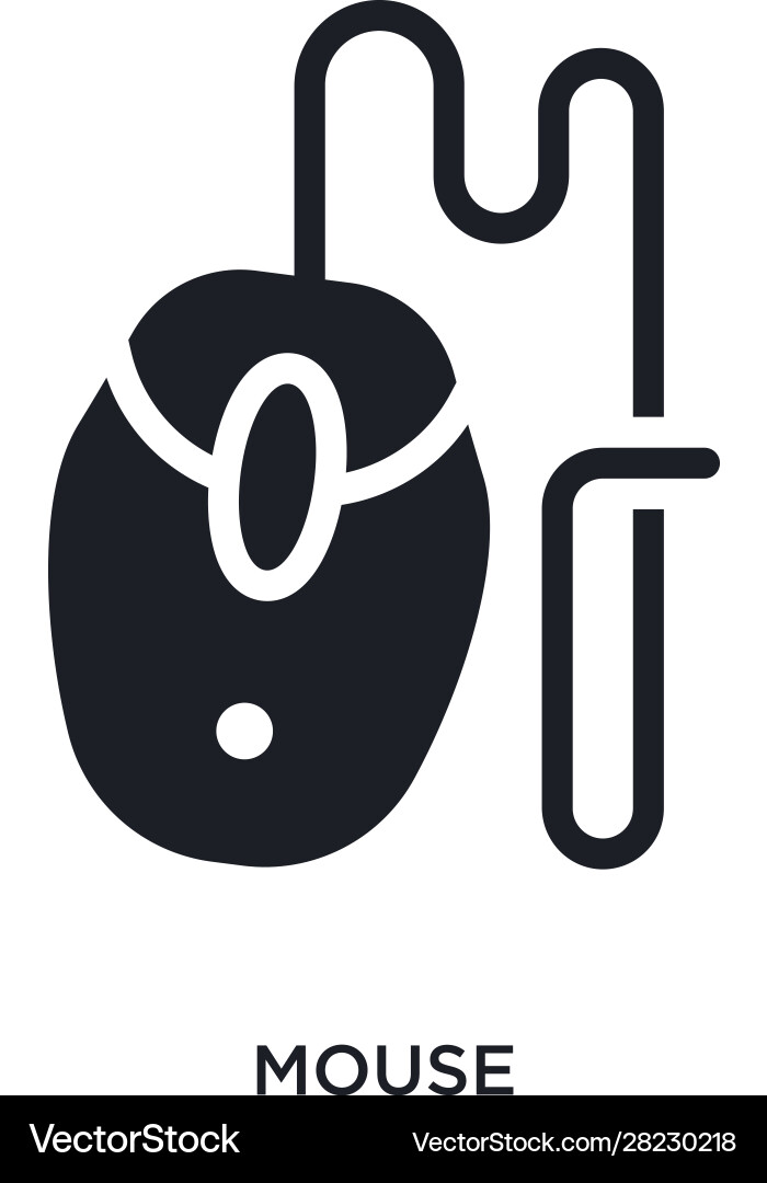 Mouse isolated icon simple element from Vector Image