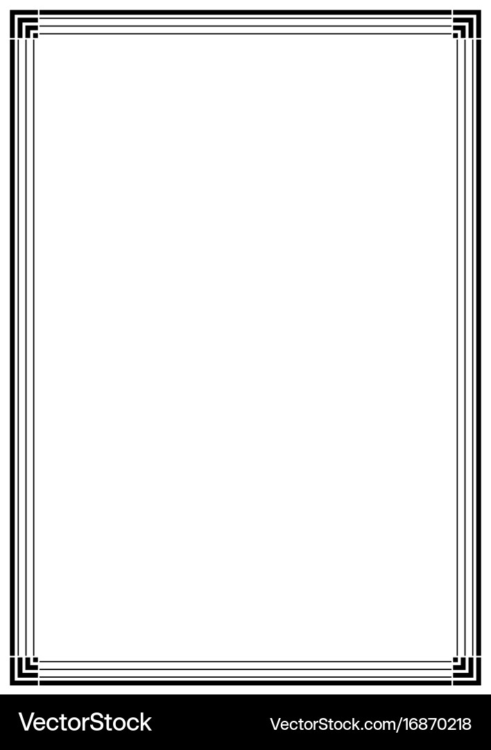 Page border a4 design for project vector image