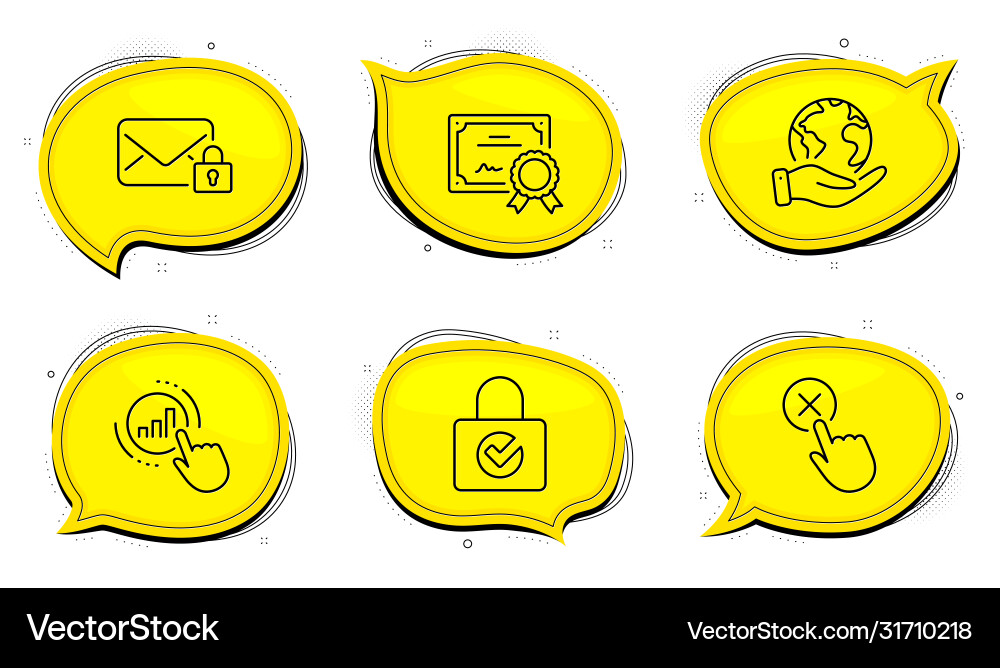 Password encryption reject click and secure mail Password encryption reject click and secure mail vector image