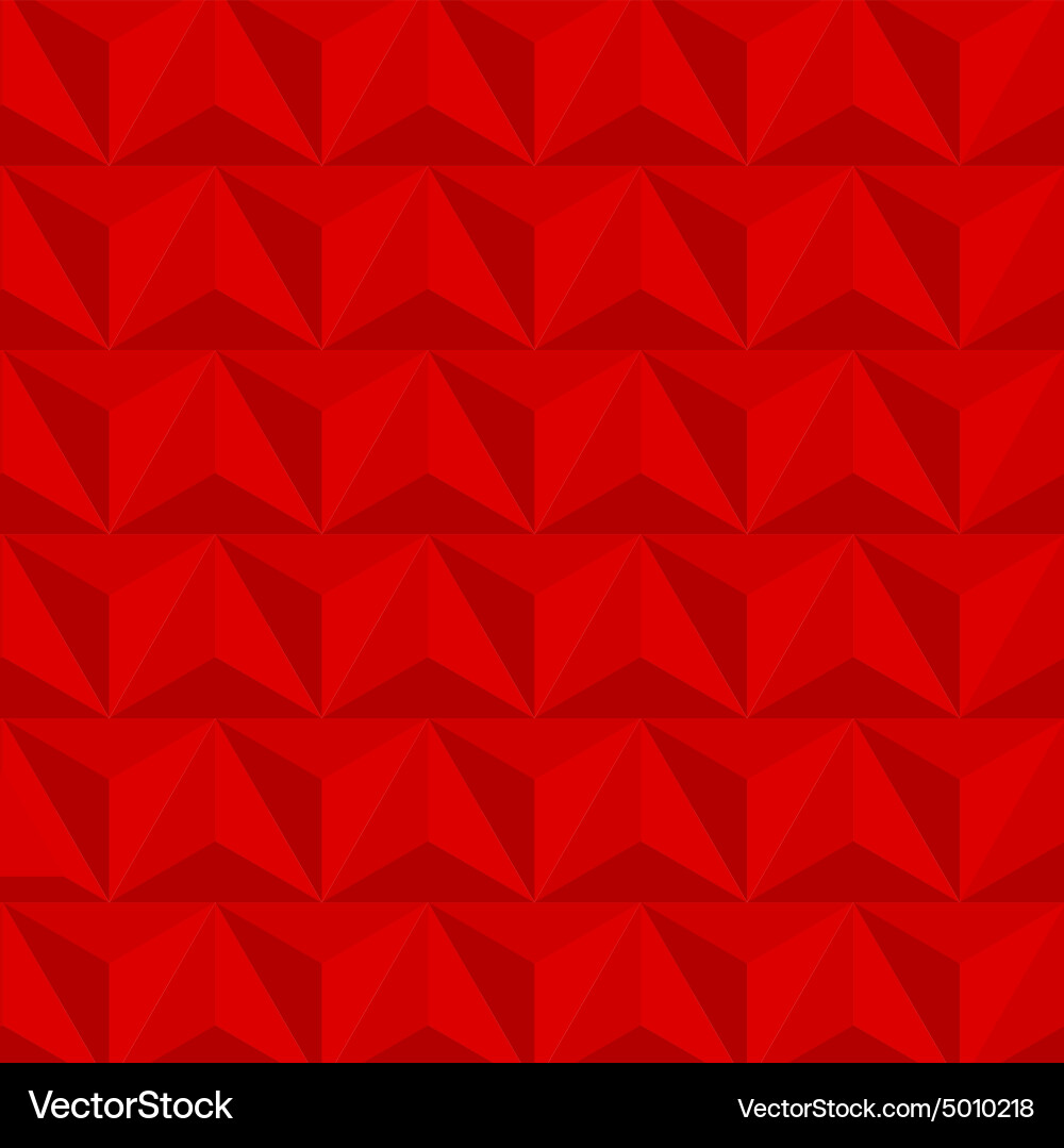 Red Geometric Triangle Pattern vector image